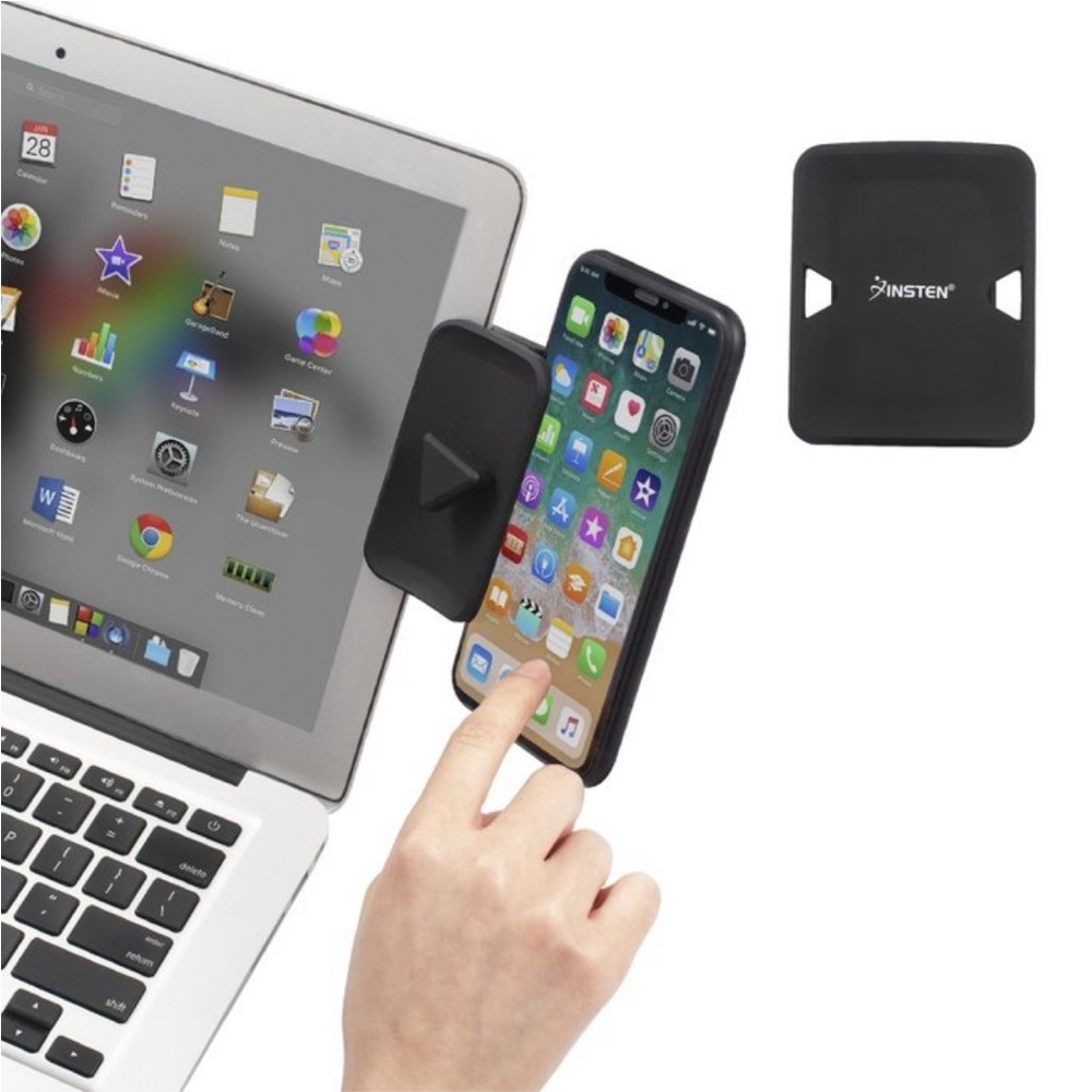 NWT Insten Laptop Clip Side Mount Cell Phone Holder Stand for Slim Laptops